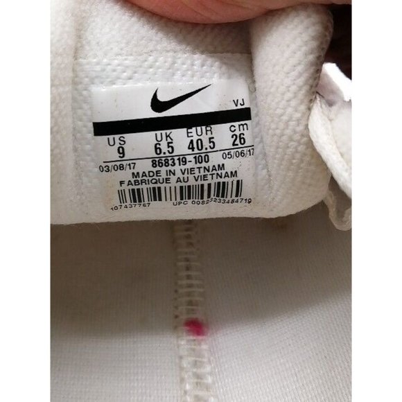 Nike Womens Sneakers Cheer White Low Top Lace Up Walking Shoe Padded Flat Heel 9 - Picture 11 of 11